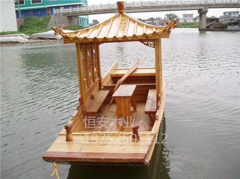 供应用于观光的木船 单亭船 观光船
