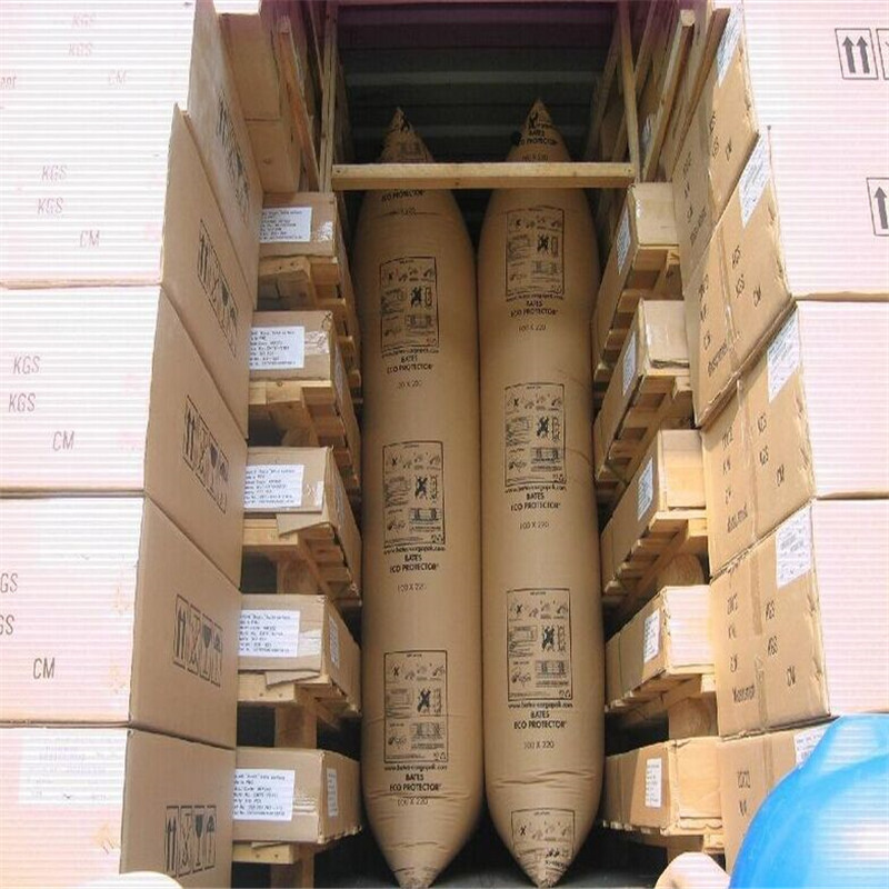 供应用于物流辅助器材的集装箱充气袋首选上海梦茂厂家直销50*100cm牛皮纸货柜缓冲气囊图片