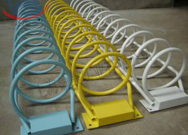 供应自行车停车架、圆笼式自行车架、螺旋式自行车架图片