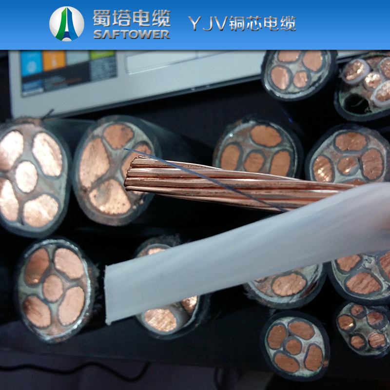 PVC管的YJV铜芯电缆 同轴电缆 高压电缆图片