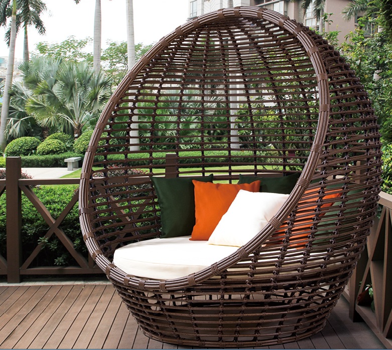 供应用于户外家具的庭院花园鸟巢藤椅懒人沙发露天阳台