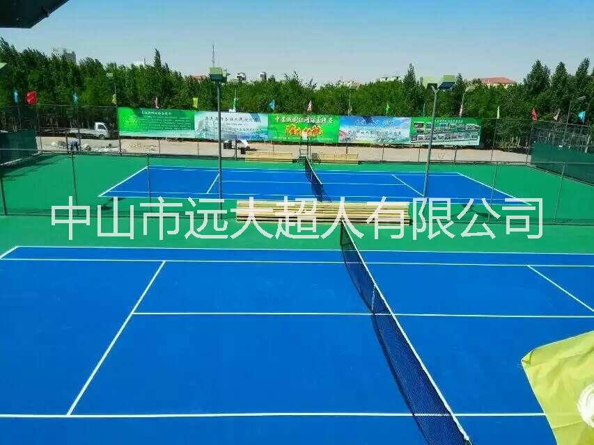江西省硅PU球场材料施工报价硅PU篮球场羽毛球场网球场施工每平米价格图片
