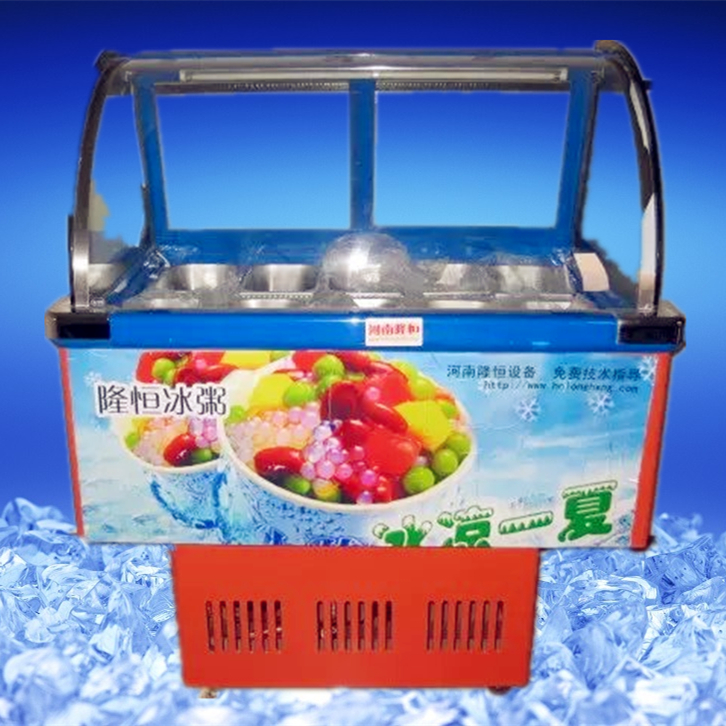 供应郑州隆恒10盒冰粥机加厚壁不锈钢