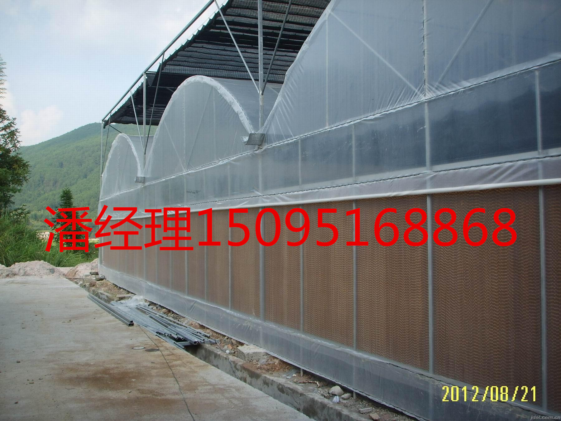 供应用于育苗的建设玻璃温室大棚