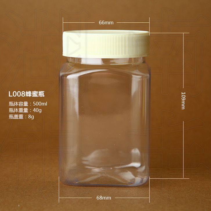 供应透明塑料食品包装瓶500ml图片