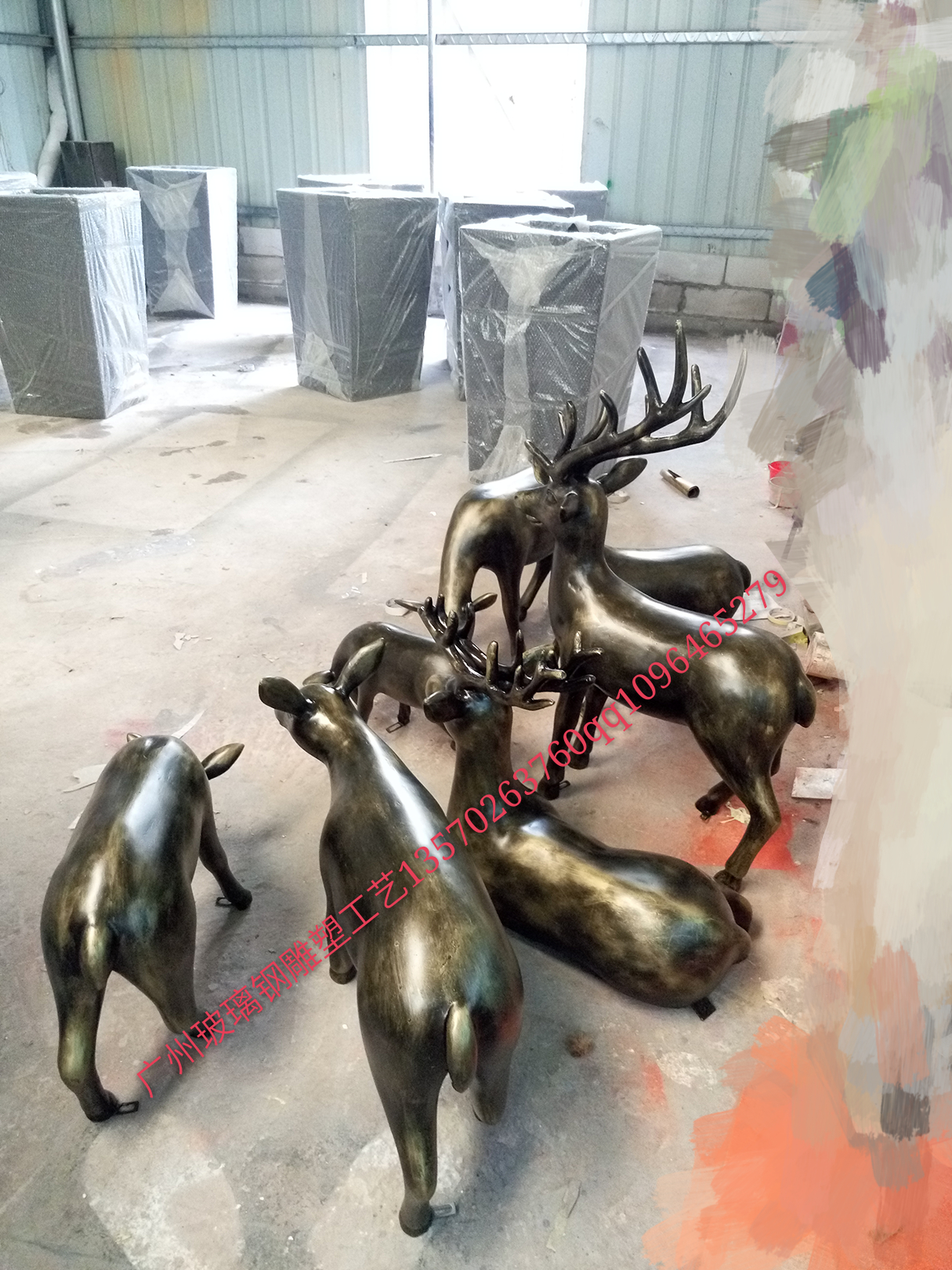 古铜哺乳动物鹿制造  广东哪里有梅花鹿厂家 梅花鹿报价模型图片
