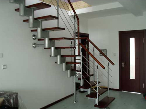 供应用于家装|商场|建筑的景麒穿拉丝楼梯不锈钢楼梯栏杆图片