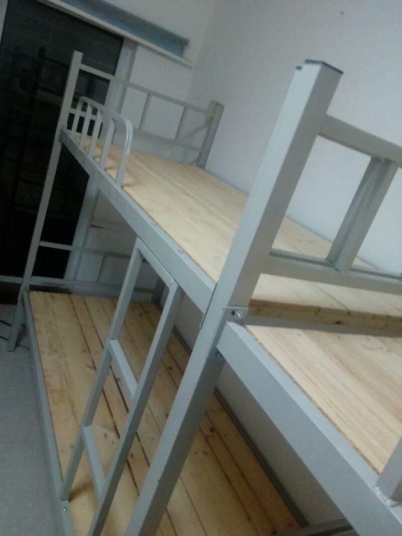 环保塑粉哑光灰高低床铁架床双层铁架床工厂铁架床铁床子母床
