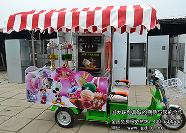厂家直销多功能移动冰淇淋小吃车图片
