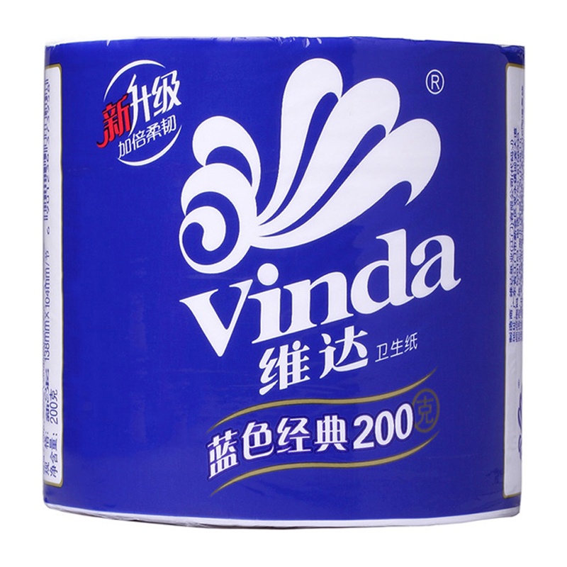 维达蓝色经典卫生纸巾3层200g10卷138mm*104mm卷纸图片