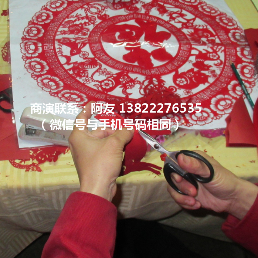广州剪纸剪窗花民间民俗艺术表演
