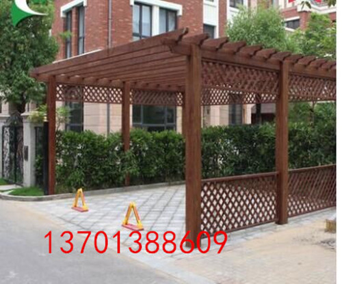 北京制作防腐木葡萄架围栏栅栏地板设计制作上门测量图片