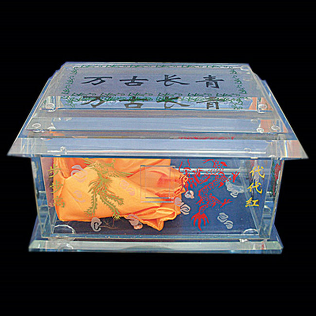 供应水晶骨灰盒棺材 殡葬用品 水晶寿材 厂家直销