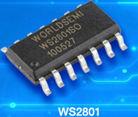 供应用于灯条模组点光源控制的WS2801双线3通道控制芯片 LED外控14驱动IC图片
