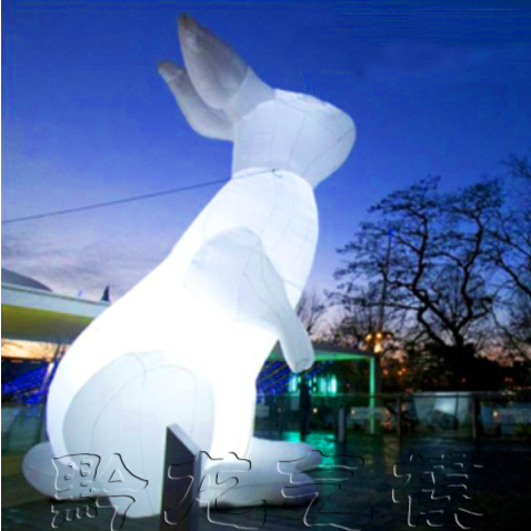 中秋节庆气模用品月球气模夜光兔子月饼气模卡通气模定制充气卡通图片