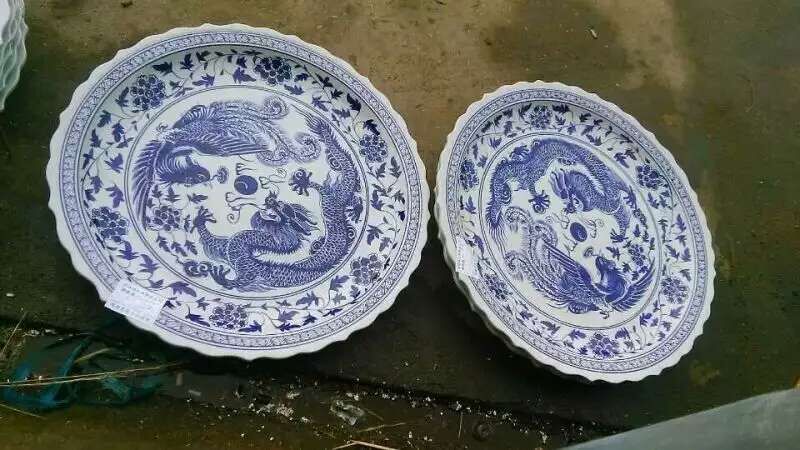 大咖盘 精品手绘陶瓷海鲜大咖盘.分格海鲜大瓷盘生产厂家