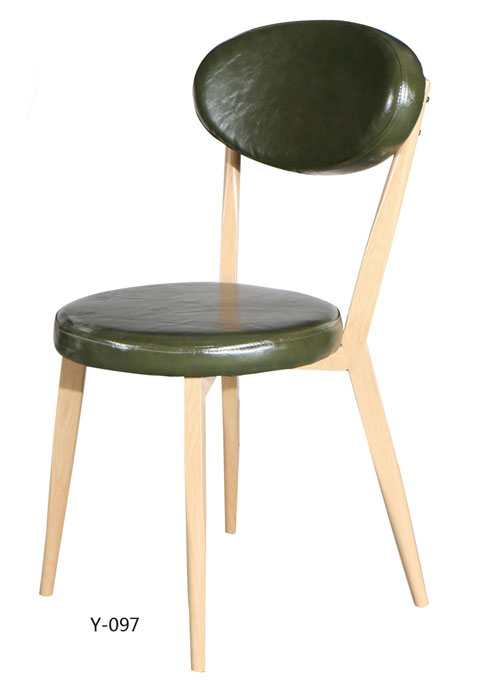 供应用于的祥赛贝铁艺皮面软包餐椅仿实木创意