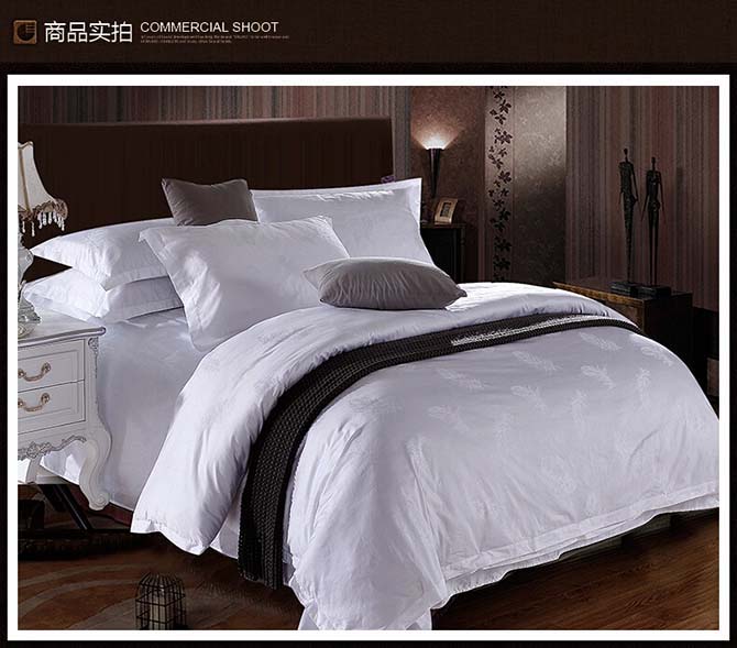 供应用于床上用品的酒店宾馆床上用品纯棉布草四件套