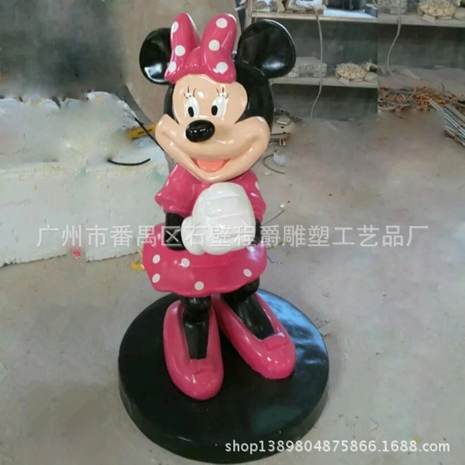 广州市艺术品米老鼠厂家供应玻璃钢艺术品米老鼠造型 可按要求定做 卡通 喜庆 香港 可爱 唐老鸭公仔
