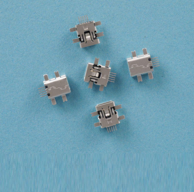 MINIUSB5P沉板式母座miniusb接口miniusb连接器图片