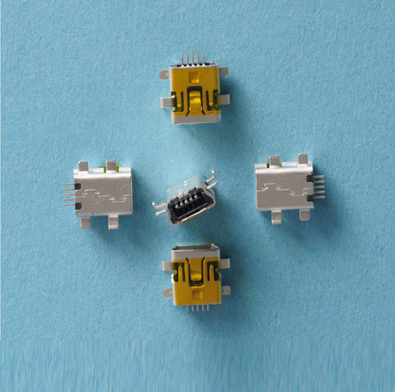 深圳市MINI USB 5P沉板式母座厂家MINI USB 5P沉板式母座mini usb接口mini usb连接器