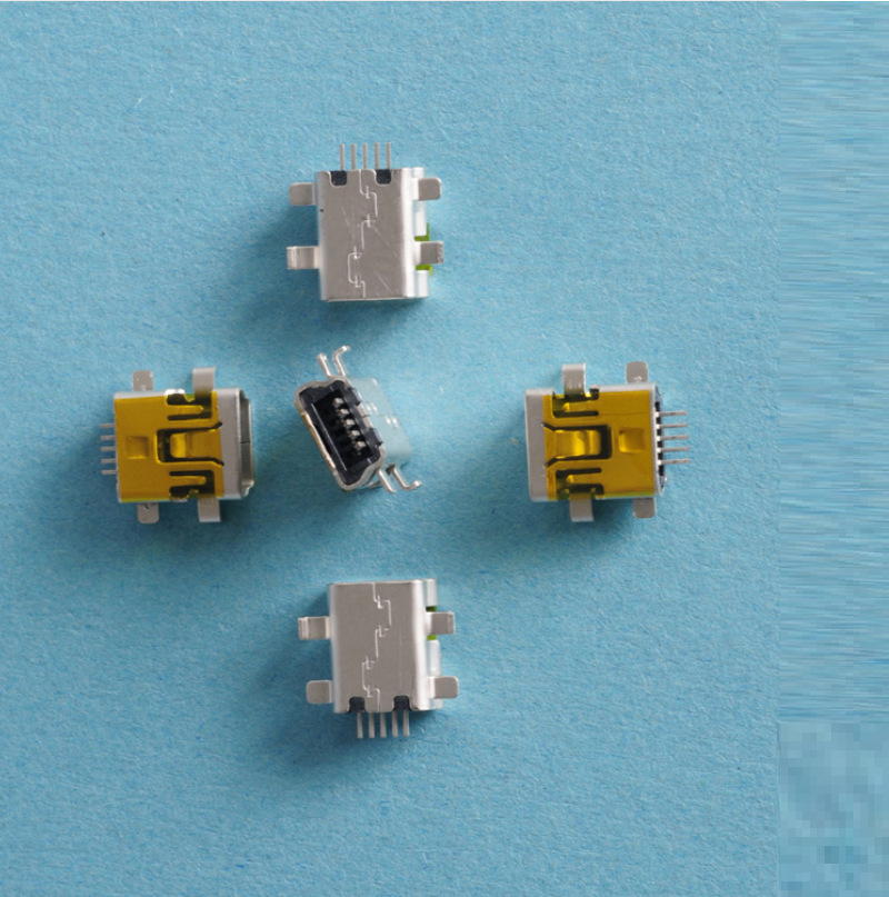 MINI USB 5P沉板式母座mini usb接口mini usb连接器