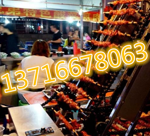 供应用于韩国叉烧排的韩国叉烧排骨串机|烤骨肉相连机器图片