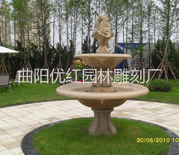 供应石雕汉白玉喷泉  大理石喷泉制作价格  北京喷泉施工单位