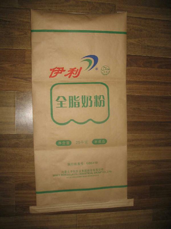 全脂奶粉专用25公斤纸塑复合袋、牛皮纸袋、多层纸袋