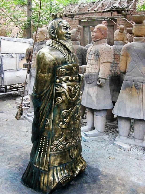 供应用于庆典的西安青铜器摆件铜车马兵马俑摆件图片