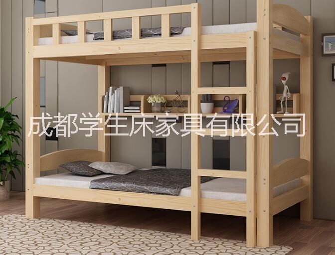 成都公寓床实木学生床定做厂家图片