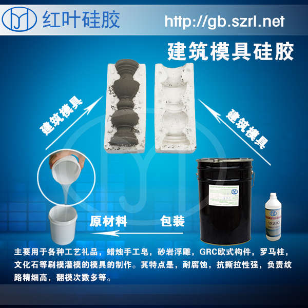 深圳红叶硅胶厂供应用于石膏模具制作|水泥制品模具|精密花纹制品的水泥石膏模具硅胶