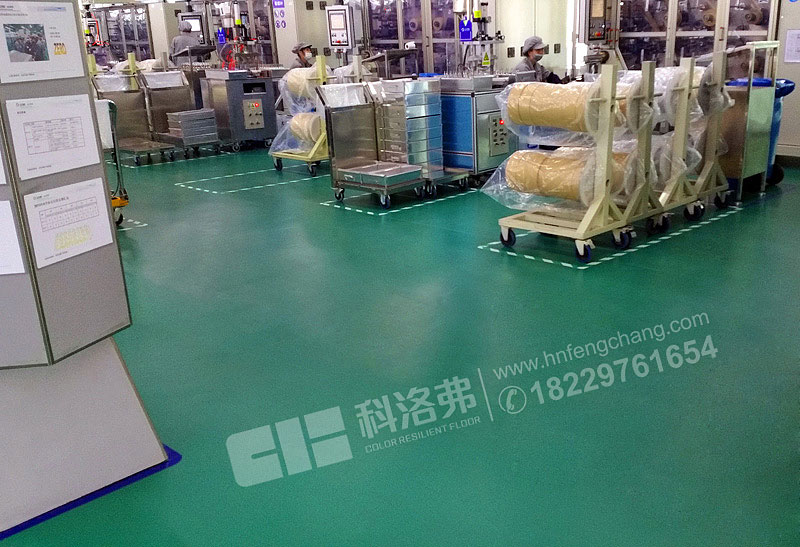 广西抗静电高防污工业地板PVC工业地板图片