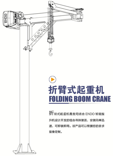 厂家供应远藤ENDO折臂起重机/折臂吊/折臂提升机图片