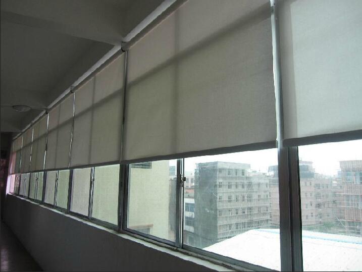 供应用于卷帘的全遮光双面涂白环保卷帘窗帘定做安装图片