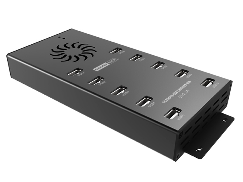 西普莱A-400 多接口HUB集线器10口USB2.0分线器手机平板批量刷机充电站