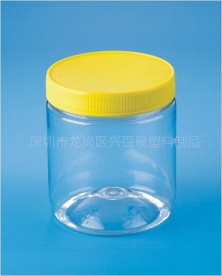 顺德供应510ml蜂蜜瓶 食品包装广口 大口直身透明圆瓶批发