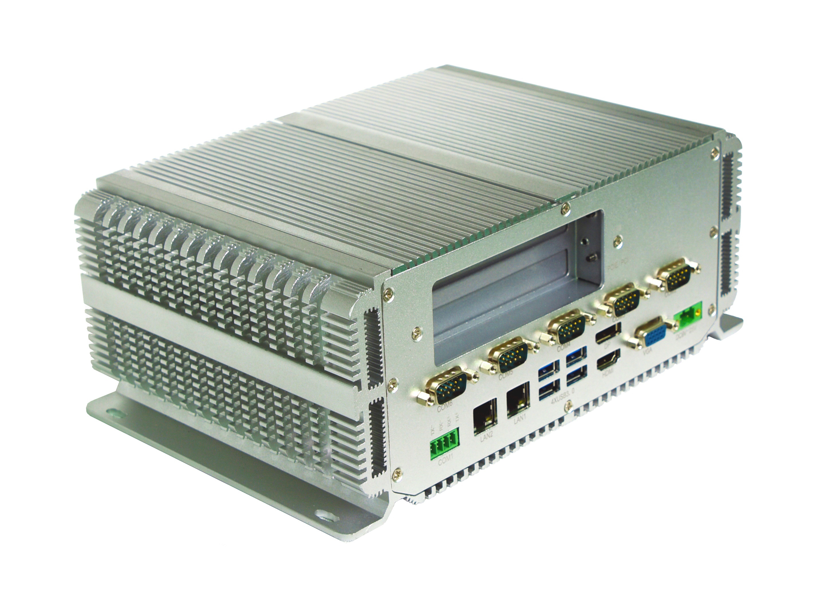 供应10串口支持PCIE无风扇工控机，嵌入式防震耐高温特种工控机