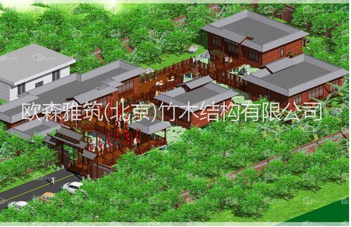 供应用于木别墅，|木房子，|木屋会所，的欧森雅筑北京木结构有限公司别墅图片