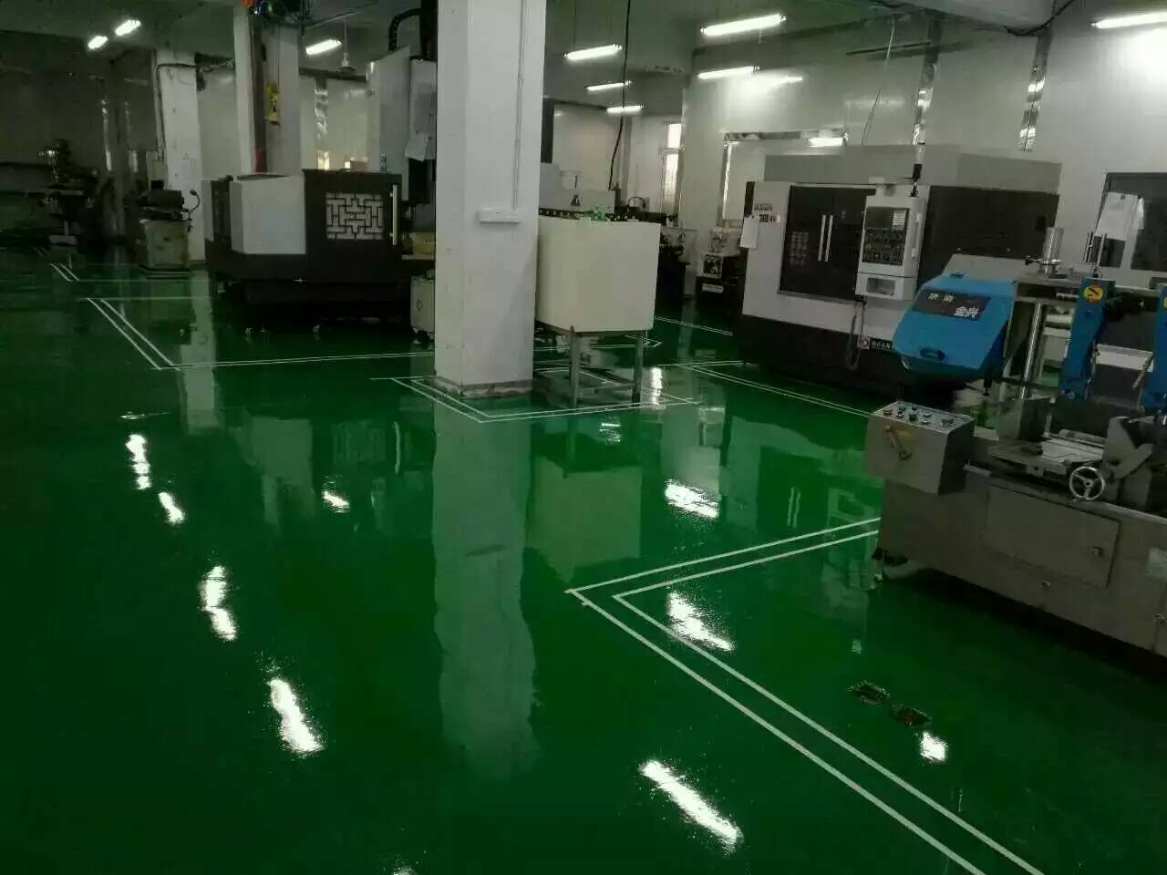 容桂专业施工厂房环氧耐磨地板漆，容桂工厂刷绿色地面漆