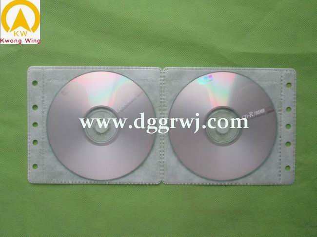 供应用于CD内页的供应5孔活页不织布CD内页袋图片