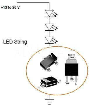 供应用于LED恒流|灯条恒流|模组恒流的恒流二极管 20mA 40V