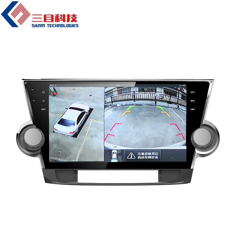 供应用于汽车配件的三目 3D版15款汉兰达霸道凯美瑞RAV4专用 360度全景行车记录仪