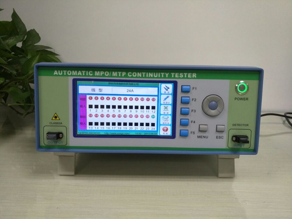 供应MPO24芯极性测试仪，MPO线序测试仪，MPO线序通光测试仪