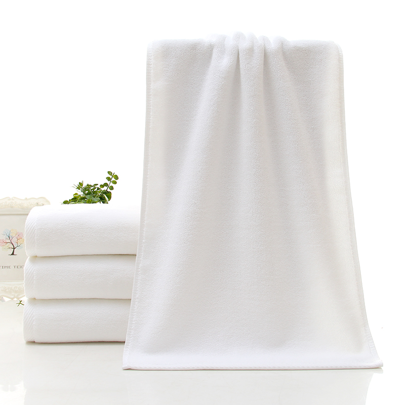 酒店白色纯棉浴巾毛巾毛圈平整
