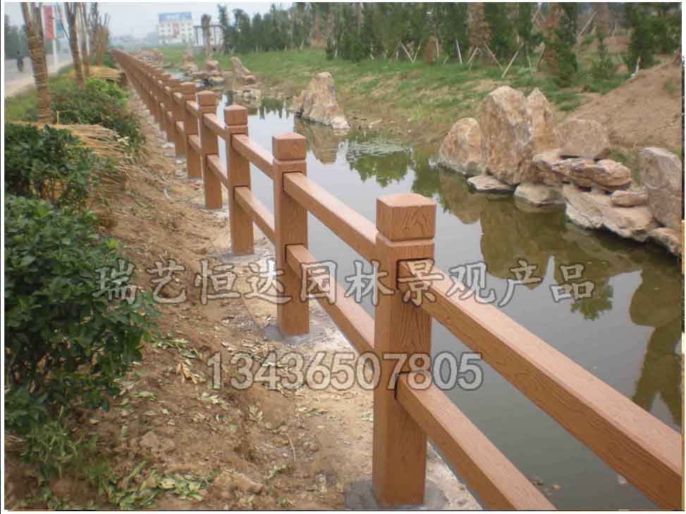 河北仿木栏杆仿木护栏仿木围栏仿木栏杆仿木护栏仿木栅栏石栏杆仿木桩图片