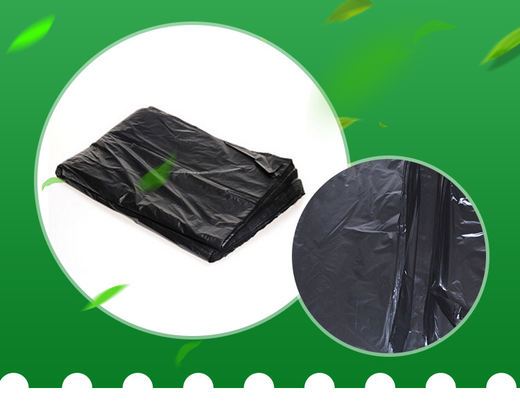 物业保洁垃圾袋50*60cm 武汉垃圾袋优质生产厂家直销 黑色平口垃圾袋50*60cm