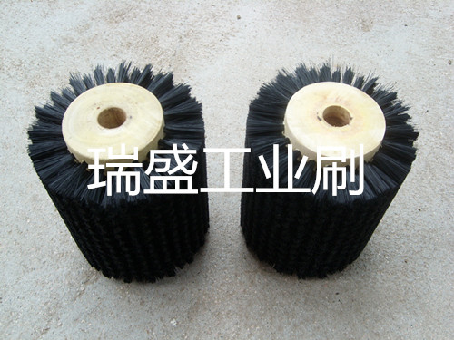木芯毛刷轮生产厂家 木芯尼龙毛刷轮厂家定制图片