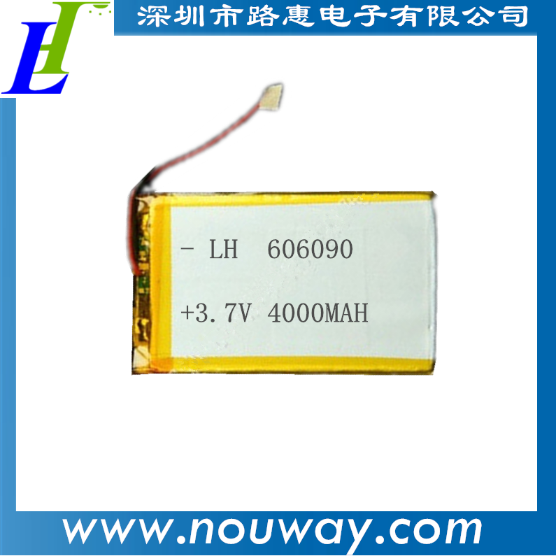 606090聚合物锂离子电池 3.7V 4000MAH可充电图片