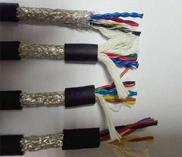 双绞带屏蔽拖链电缆 屏蔽信号电缆